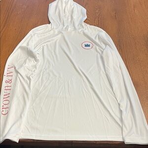 Crown & Ivy White Long Sleeve Hoodie